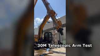 SY365용 30M 텔레스코픽 암 테스트 중